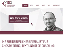 Tablet Screenshot of kommunikationskontor-luebeck.de